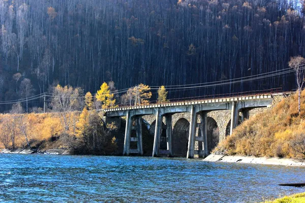 バイカル湖、ロシア - 歴史的なシベリア横断鉄道の一部に沿って cirum バイカルの鉄道 — ストック写真