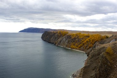 Amazing overlook onto Lake Baikal, Russia clipart