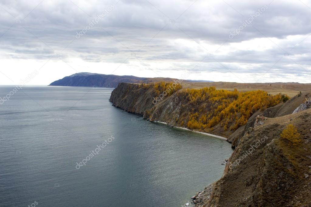 Amazing overlook onto Lake Baikal, Russia