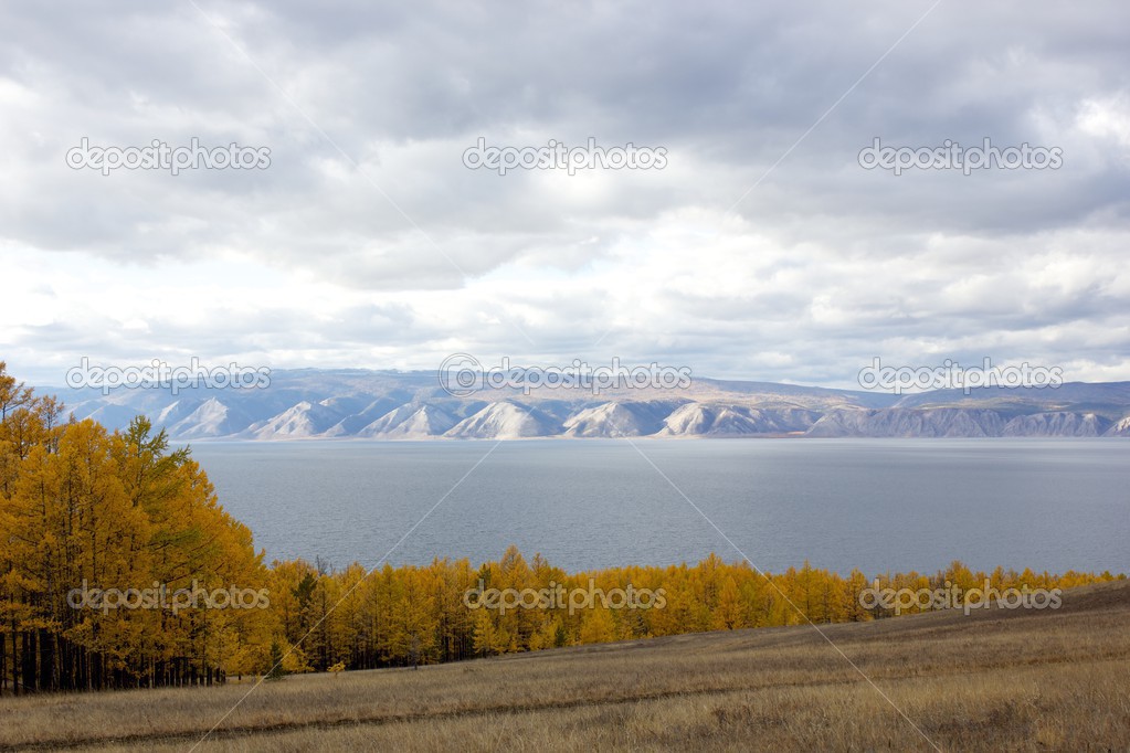 Amazing overlook onto Lake Baikal, Russia