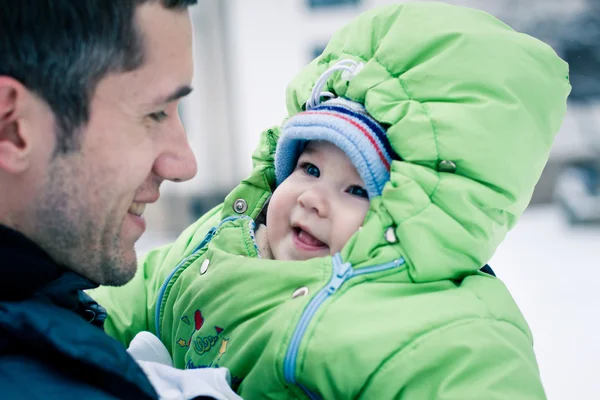 A portrait of a father and his daughter — Stock Photo, Image