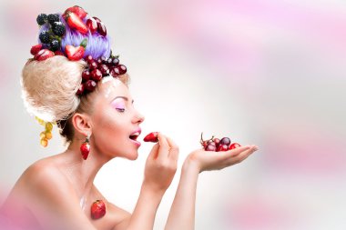A beautiful woman with a blackberry