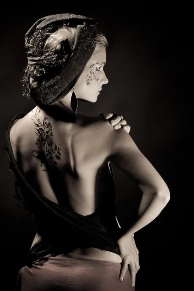 Proyecto de pintura corporal: arte, moda, belleza — Foto de Stock