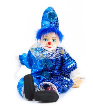 Beyaz arka plan üzerinde izole palyaço oyuncak