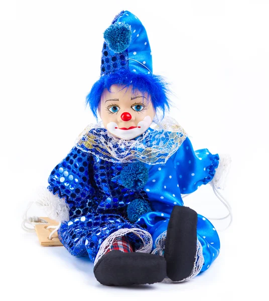 Jouet de clown isolé sur fond blanc — Photo