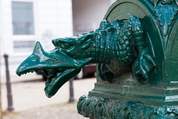 Gothic gargoyle on a public fountain in Berlin — Stock Photo, Image