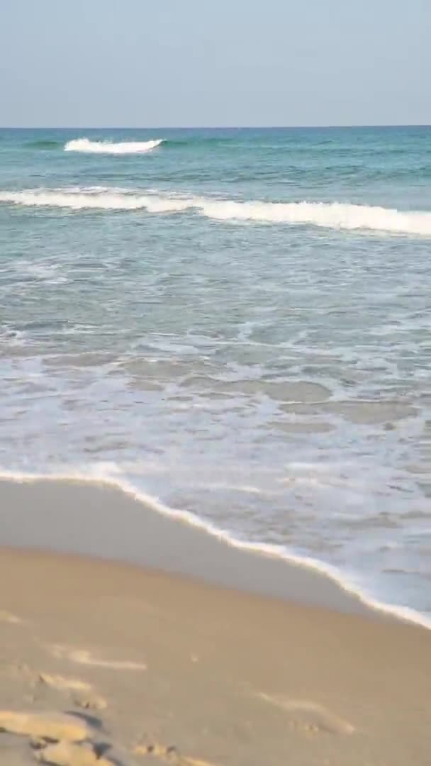 Vista Paisagem Tropical Mar Oceano Ondas Mar Sob Sol Verão — Vídeo de Stock