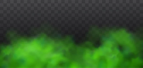 Vektorgrüne Giftnebel Illustration Auf Dunklem Hintergrund — Stockvektor