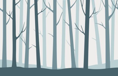 Şirin mavi ormanın dikdörtgen deseni ya da arka planı