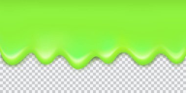 Şeffaf arkaplanda izole edilmiş gölgesi olan parlak yeşil sümük kenarı