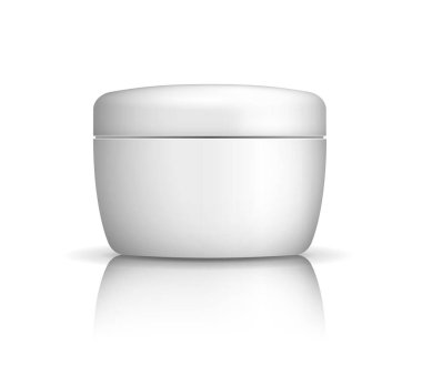 Beyaz arkaplanda izole edilmiş vektör gerçekçi boş krem veya losyon ürün ambalajı