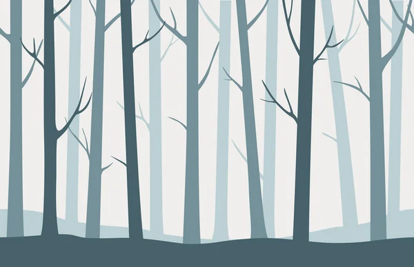 ベクトルかわいい青い森シームレスパターンまたは背景 — ストックベクタ