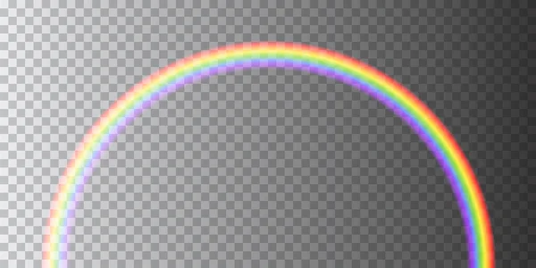 Bunte Realistische Transparente Regenbogen Vektor Objekt — Stockvektor