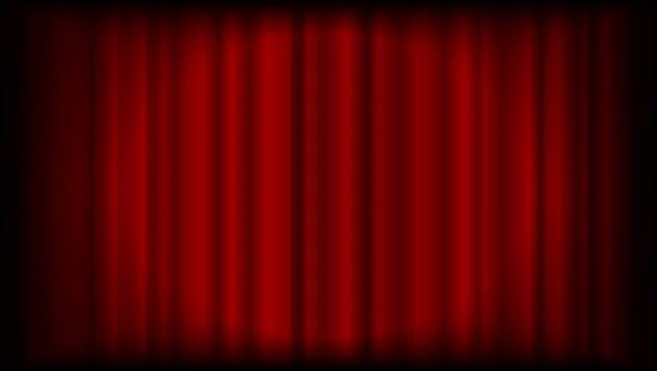 Tiyatronun Kırmızı Perde Arka Planı Veya Ortasında Işık Olan Tören — Stok Vektör