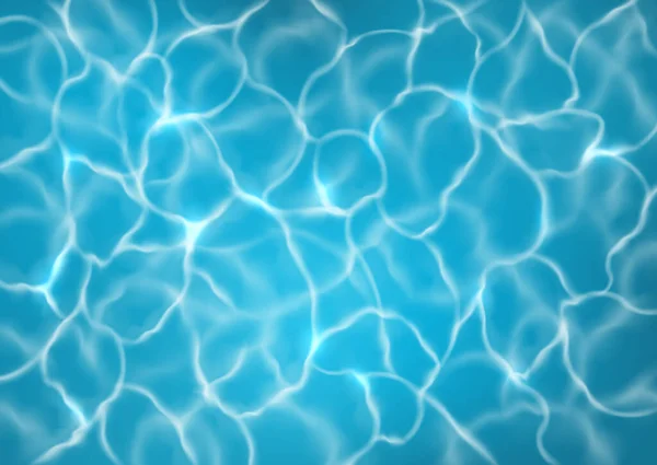 Vektorová Realistická Textura Vodní Hladiny Bazén Nebo Moře — Stockový vektor