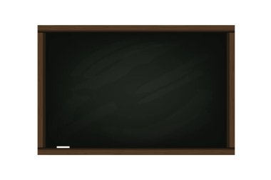 Beyaz arkaplanda boş tebeşir tahtası çizimi izole edildi