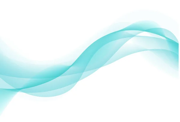 Beyaz arkaplanda izole edilmiş vektör mavisi soyut dekoratif dalga