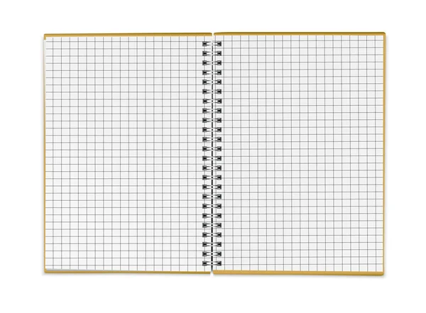 白い背景に隔離されたベクトル現実的な空の正方形の紙のノートブック — ストックベクタ