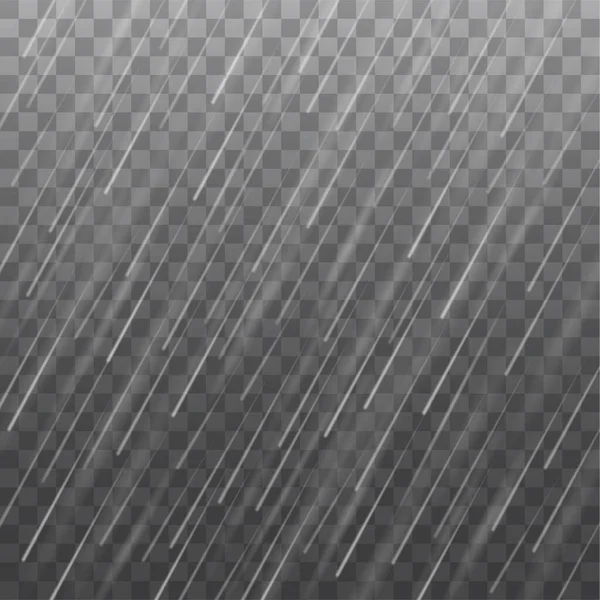 Şeffaf arkaplanda izole edilmiş gerçekçi yoğun yağmur dokusu