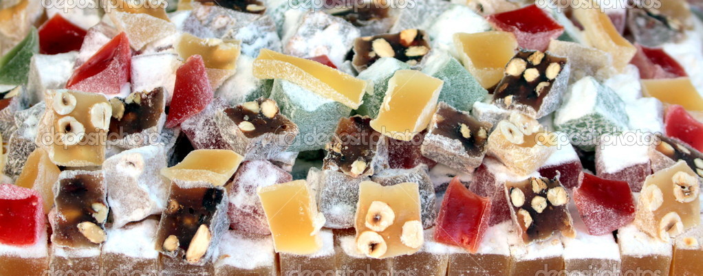 Sliced and Mixed Turkish delight