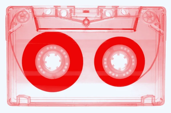 Cassete áudio - vermelho — Fotografia de Stock
