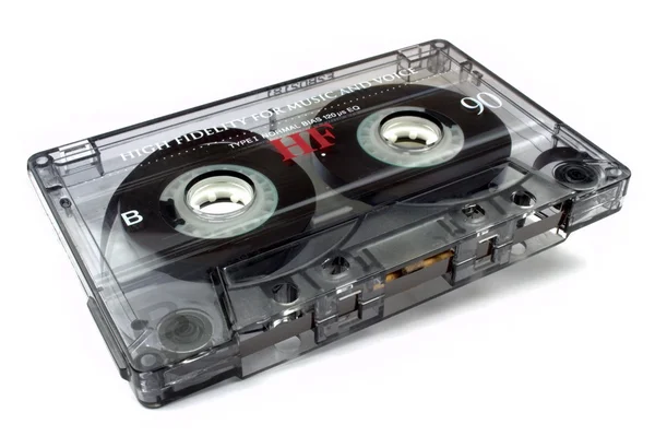 Audio cassette op witte achtergrond — Stockfoto