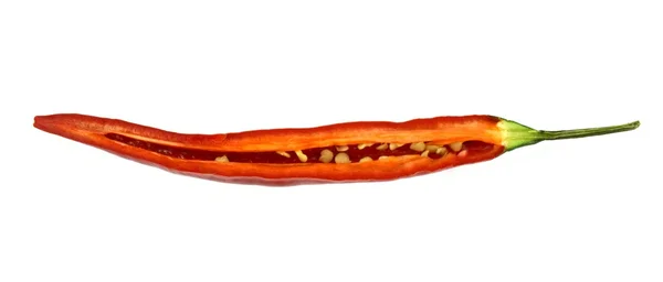 Red hot chili pepper inside view — Stock Photo, Image