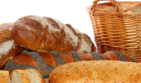 Divers pains dans la boulangerie — Photo