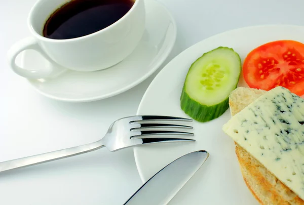 Frühstück und Teetasse — Stockfoto