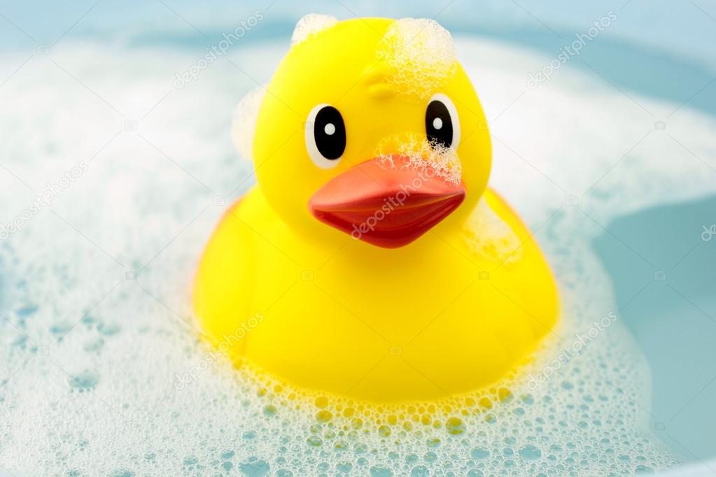 Bath time and rubber duck