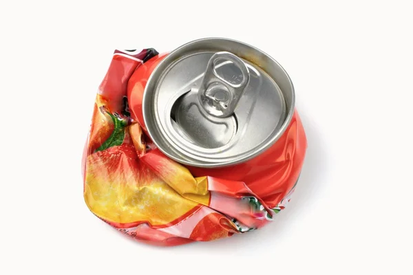 Crushed drink can — Stock Photo, Image