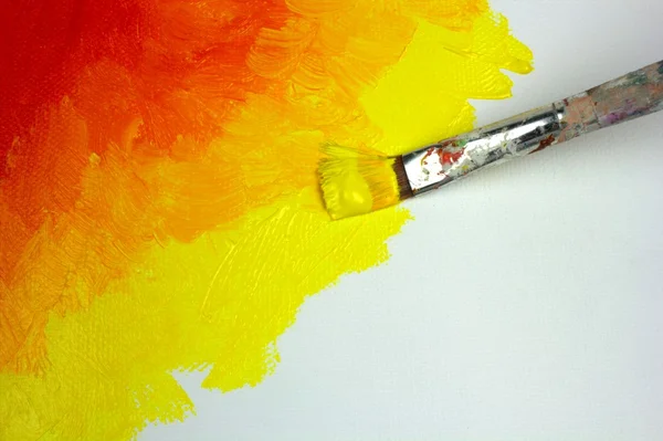 Painting on canvas — Stock Photo, Image