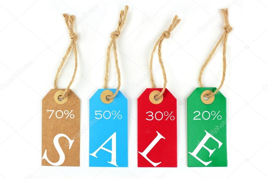 Colored Sale tags