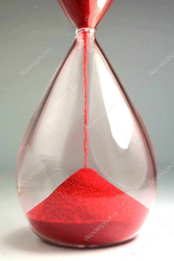 Red 2024 sand hourglass