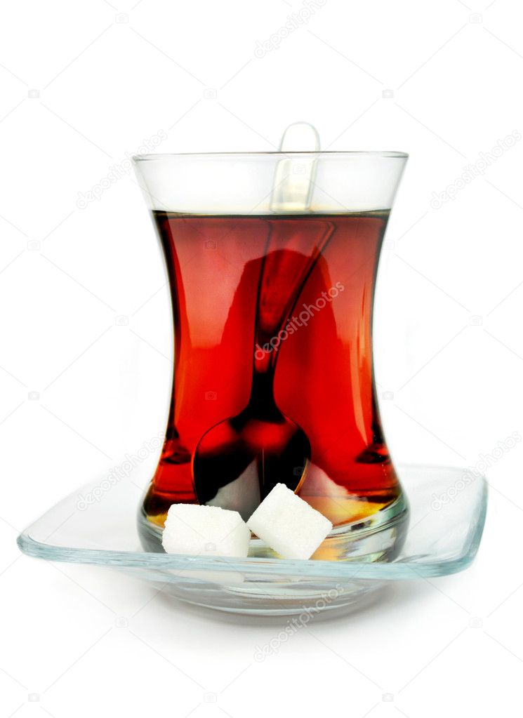 Turkish tea in traditional glass.