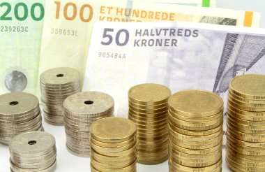 Danimarka Kronu, yığılmış sikke ve banknot