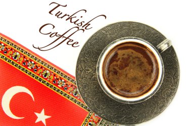 türk kahvesi ve Türk bayrağı