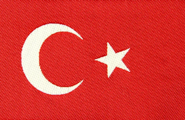 Полумесяц турецкий флаг — стоковое фото