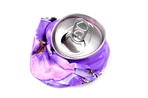 Crushed beverage can — Stock Photo, Image