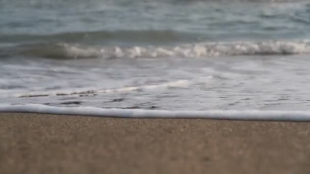海滩和海波浪. — 图库视频影像