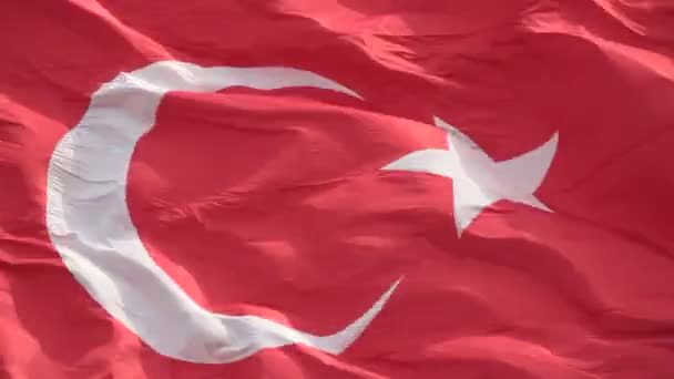 Waving Turkish flag, — Stock Video