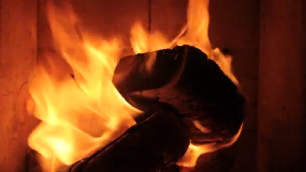 壁炉的火 — 图库视频影像