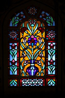 vitray pencere-mavi Camii