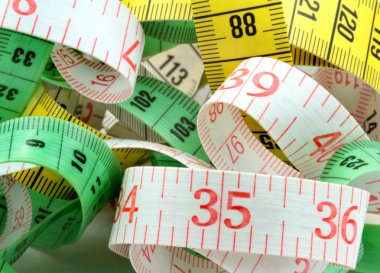 çeşitli şerit metre