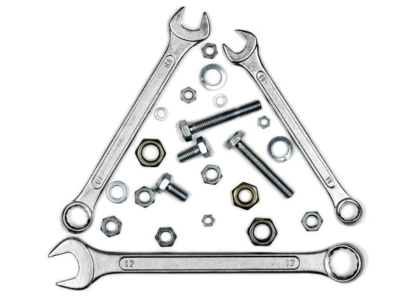 Ключи, болты, гайки и шайбы
