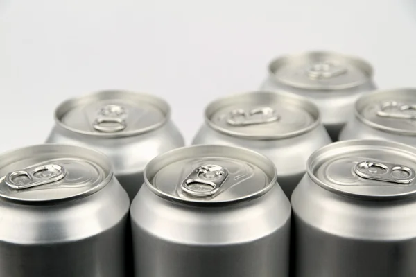 Aluminum drink cans — Stock Photo, Image