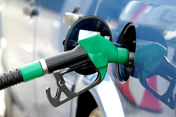 Pumping fuel in to the tank — Stock Photo, Image