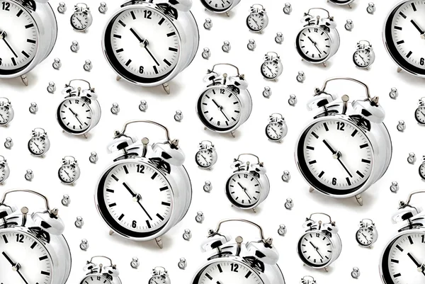 Silver alarm clocks — Stock Photo, Image