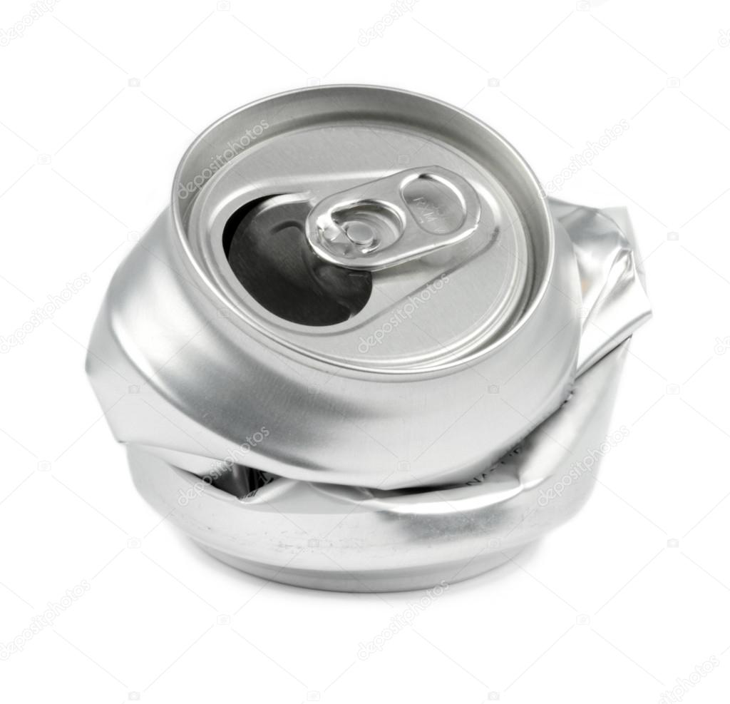 Crushed drink cans