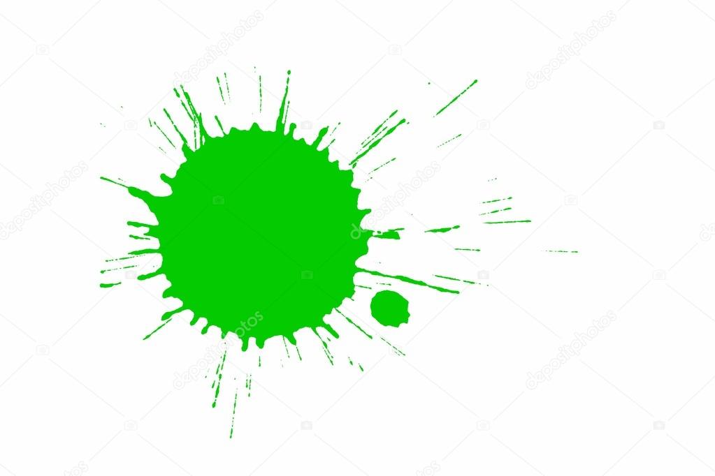 Green paint splash